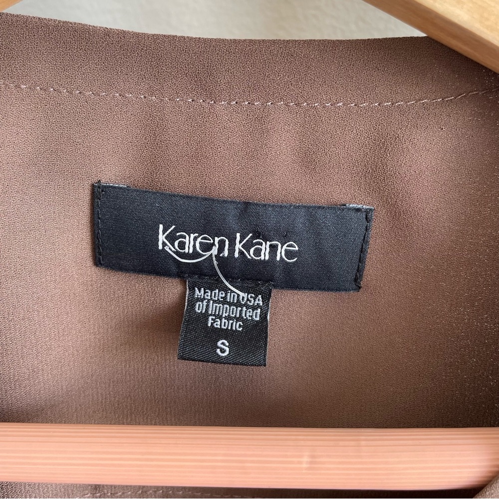 Karen Kane Long Sleeve V-Neck Blouse - Picture 7 of 7